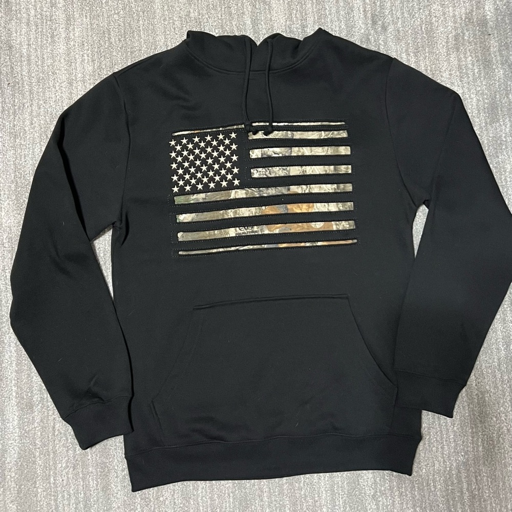 Black Camouflage Flag Men's Sweatshirt